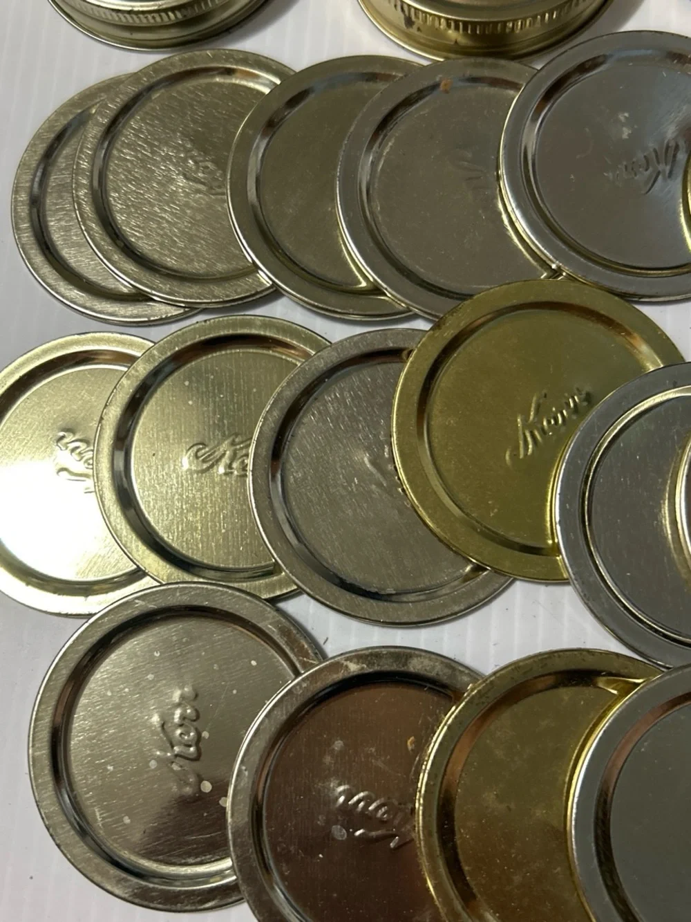 Gold Mason Jar Lid Rings and Flat Caps - Multipack Replacement